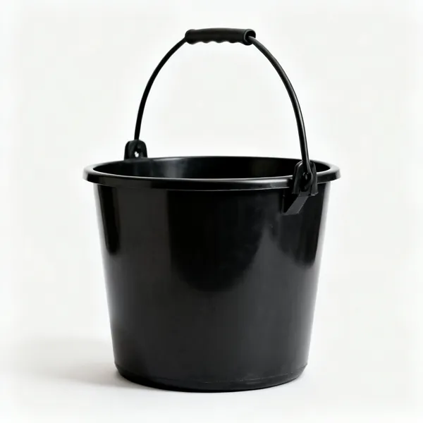 Black builder's buckets