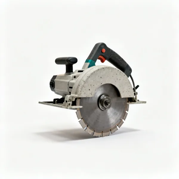 A walk behind concrete floor saw