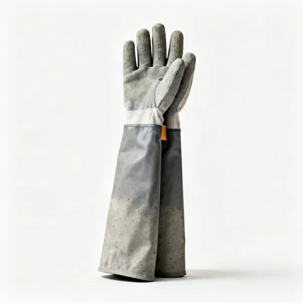 Waterproof gloves: A pair of long waterproof concrete gloves