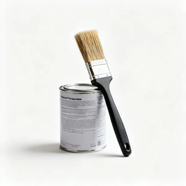 A can of concrete formwork release agent with a brush