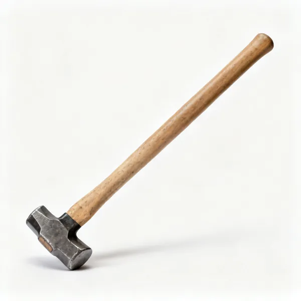 A long handled sledgehammer