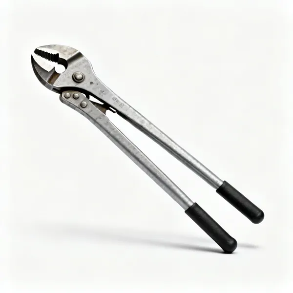 A pair of long handled bolt cutters with hardened jaws