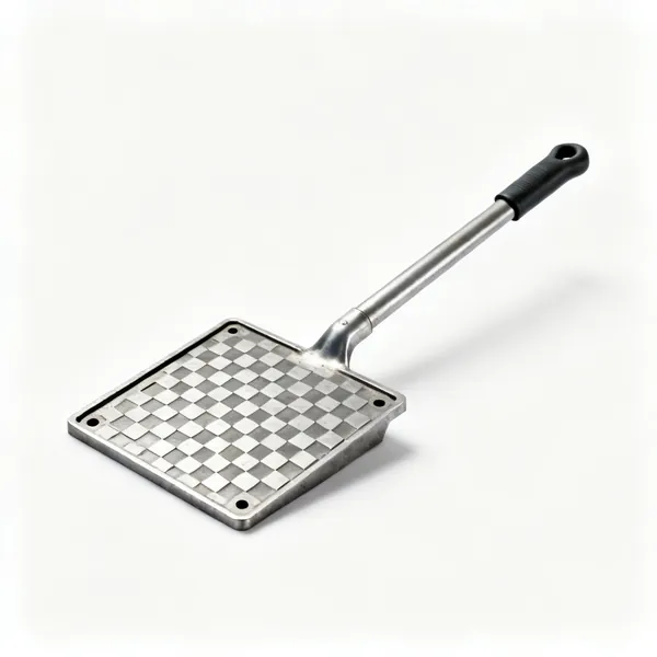 Trench covers: A steel trench cover plate with a chequered surface