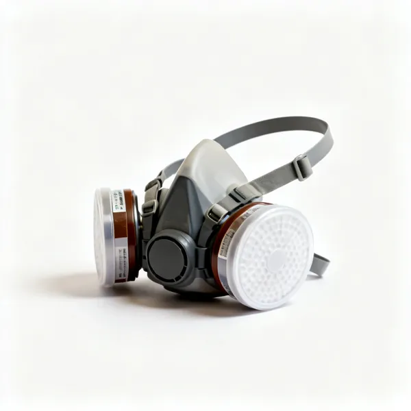 Half mask respirator: A half face respirator mask with two filter cartridges