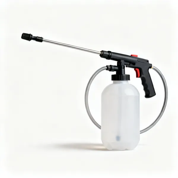 Water suppression kit: A pressurised water suppression bottle with a hose and a lance