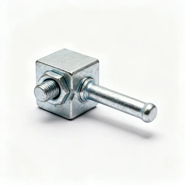 A galvanised expanding scaffold joint pin with a central bolt