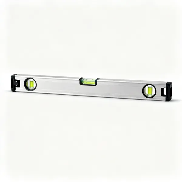 A 600mm aluminium spirit level with two bubble vials