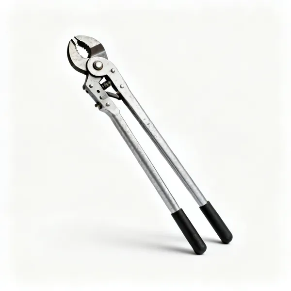 A pair of long handled bolt cutters