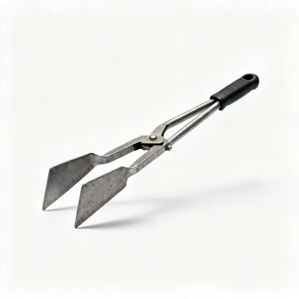 Brick tongs: A pair of adjustable brick carrying tongs