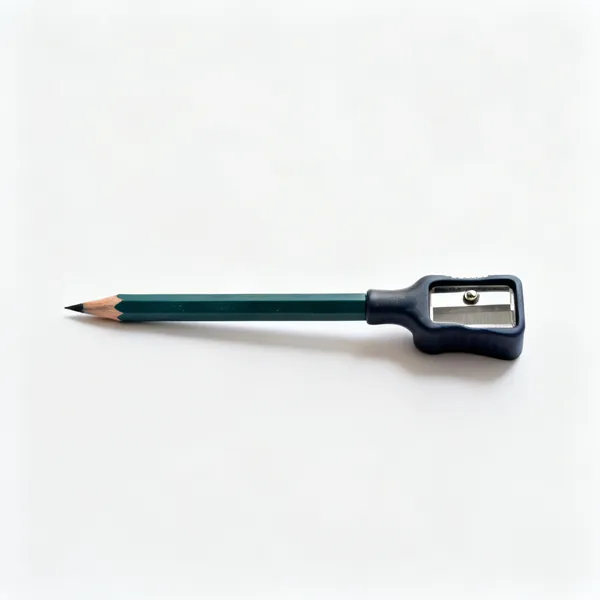 Carpenter's pencils: A flat carpenter pencil with a sharpener