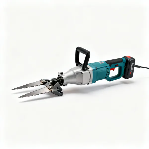 An electric wall chaser with twin blades
