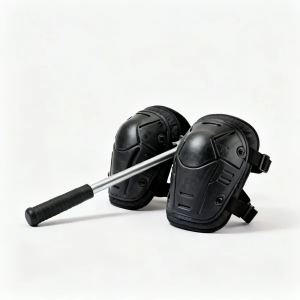 A pair of work knee pads