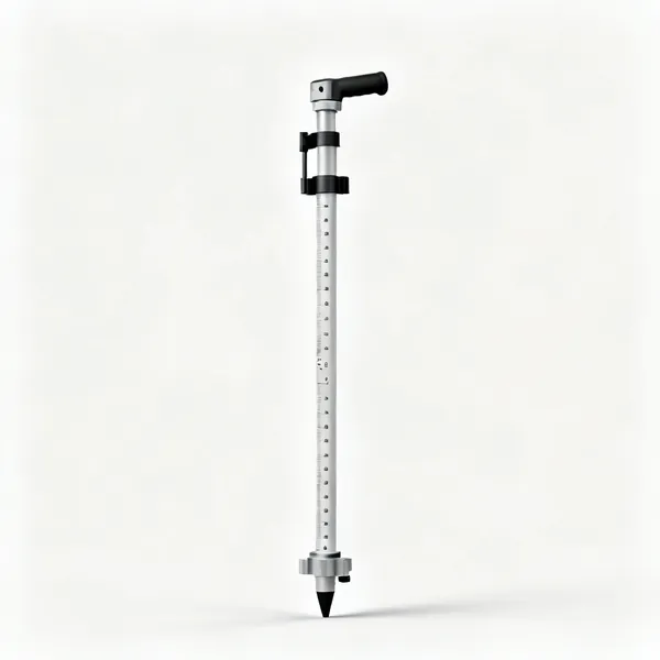 A telescopic graduated levelling staff rod