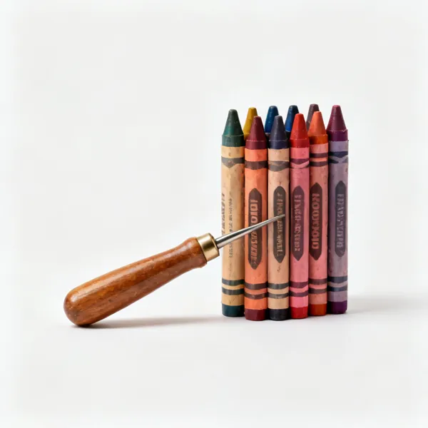 A set of wax marking crayons