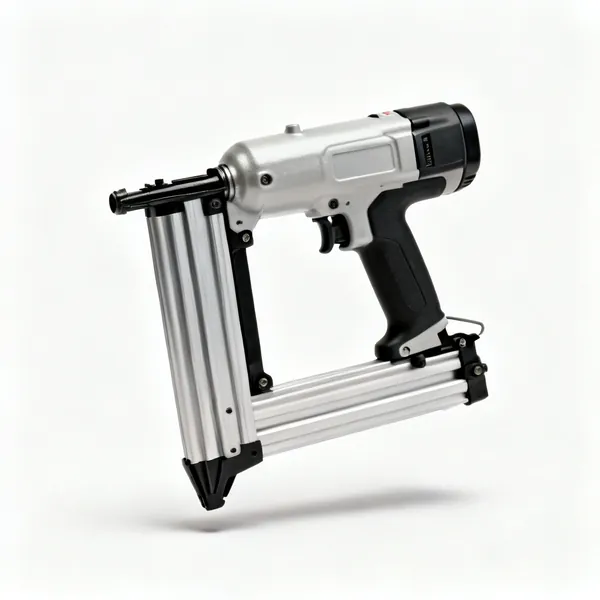 A pneumatic framing nail gun with a magazine