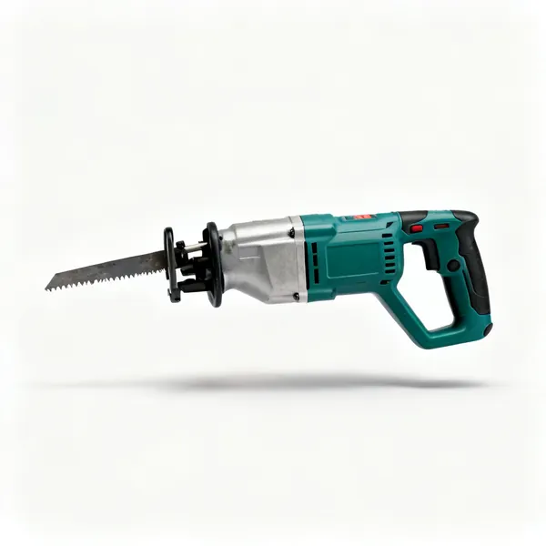A cordless reciprocating saw with a demolition blade