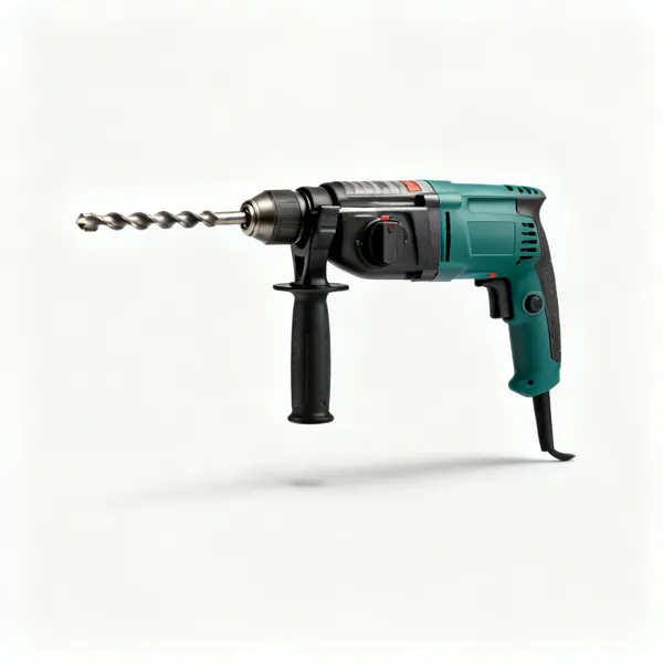 SDS hammer drill: An SDS rotary hammer drill with a masonry bit