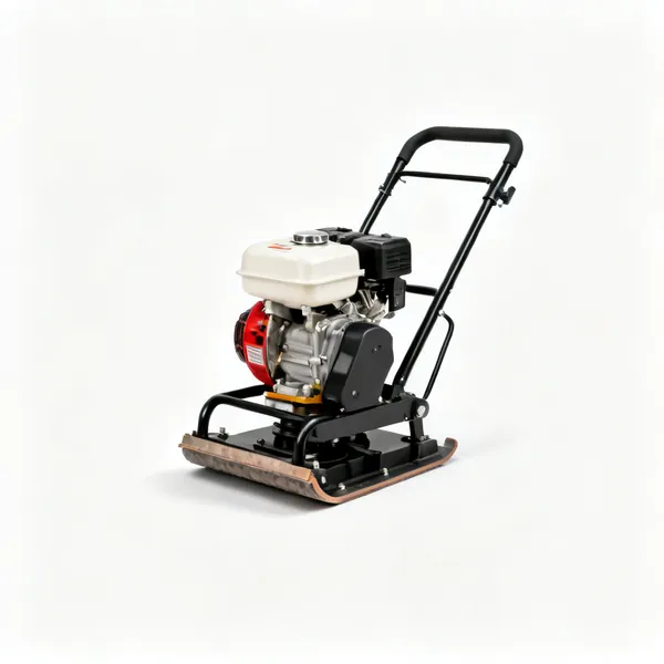 A petrol vibrating compactor wacker plate