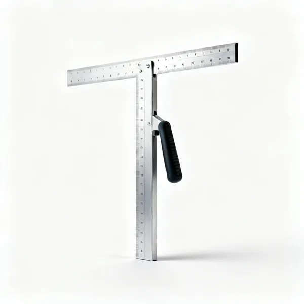An aluminium drywall T square