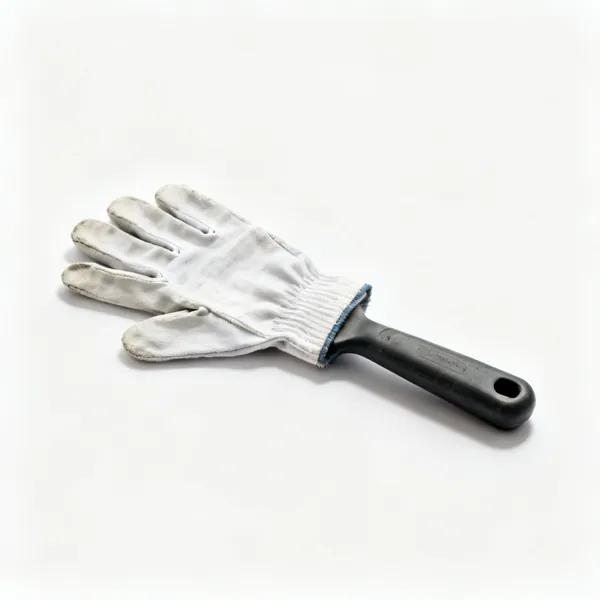 A pair of thin work gloves