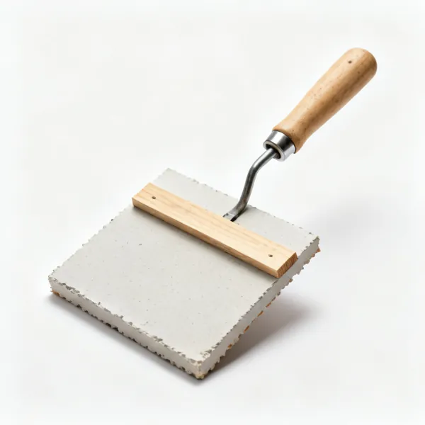 Board offcuts & battens: A piece of plasterboard offcut with a timber batten
