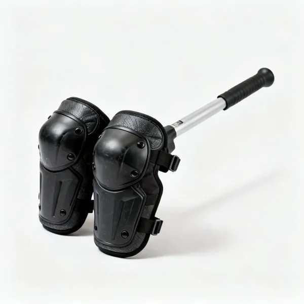 A pair of work knee pads