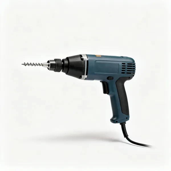 A corded drywall screwgun with a depth nose