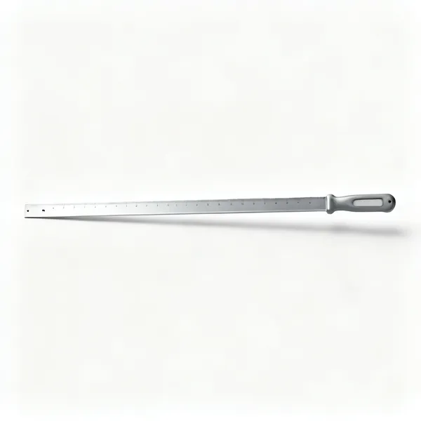 A long aluminium straight edge