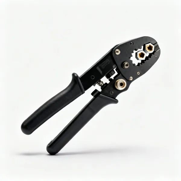 Coax crimping tool: A coaxial cable crimping tool with graduated hexagonal die openings