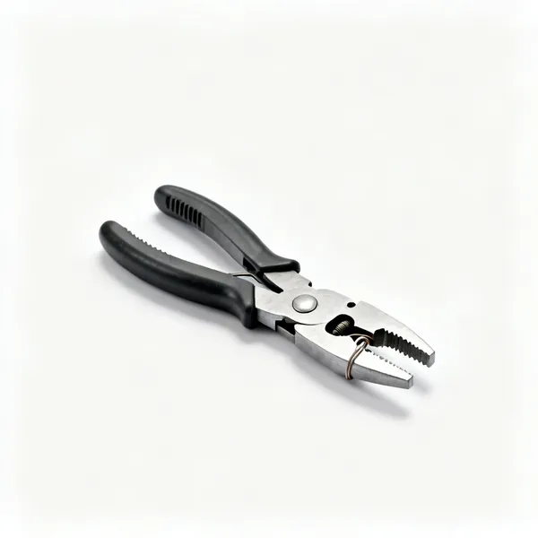 Plier type crimper: A plier type crimping tool with two crimping notches and a wire cutter in the jaw