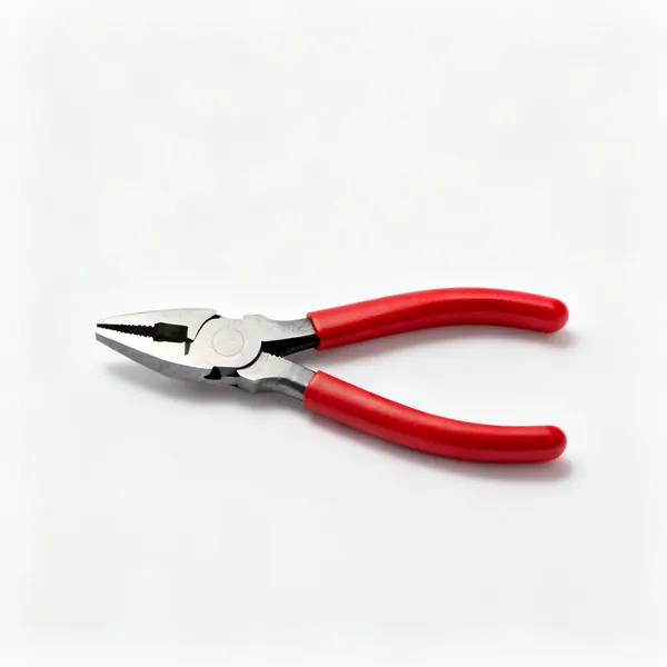 Side cutters: A pair of side cutting pliers with flush cutting jaws and red insulated handles