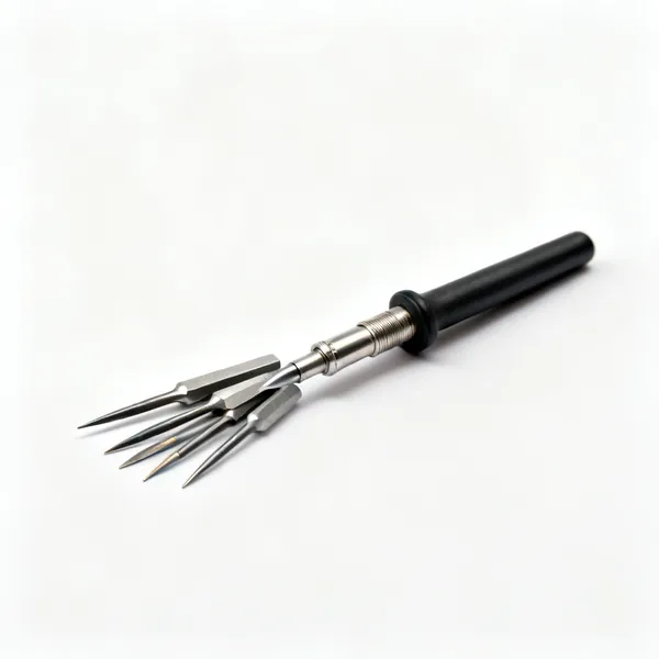 Chisel tip: A set of soldering iron chisel and bevel tips of different widths