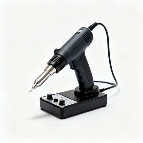 Hot air station: A hot air rework station with a handpiece, nozzle and a control base