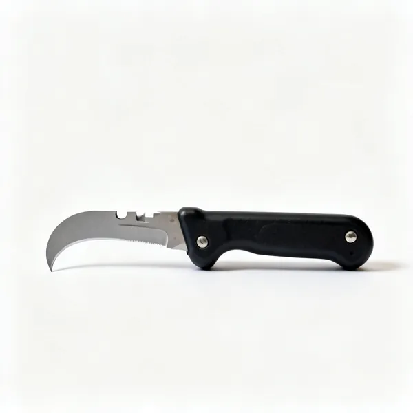 Cable knife: A hooked cable stripping knife with a curved blade