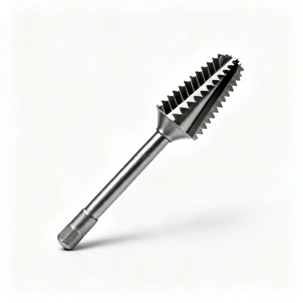 A conduit reamer tool with a tapered fluted head