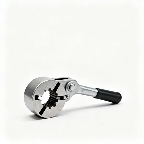 Conduit threader: A conduit thread cutting die stock with a handle