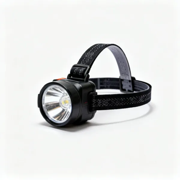 An LED head torch with an adjustable strap