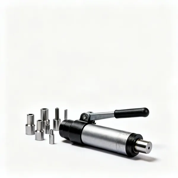 A hydraulic knockout punch set with dies