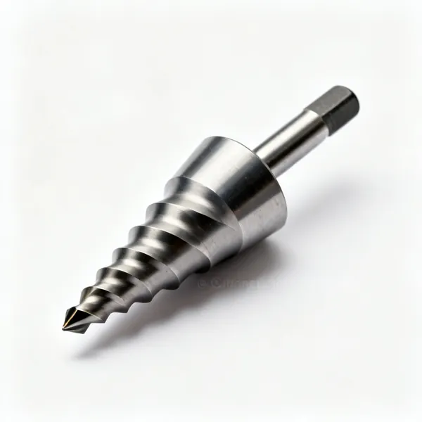 Step drill: A stepped cone drill bit with graduated diameters