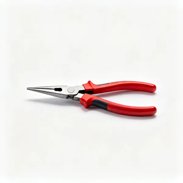 VDE long nose pliers: A pair of VDE insulated long nose pliers