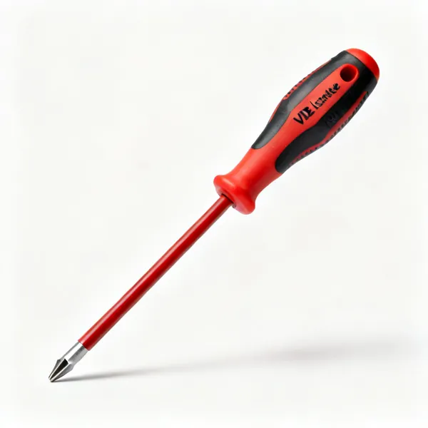 VDE Pozidriv screwdriver: A VDE insulated Pozidriv screwdriver with an insulated shaft