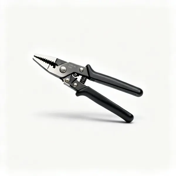 A pair of automatic wire strippers with graduated jaws