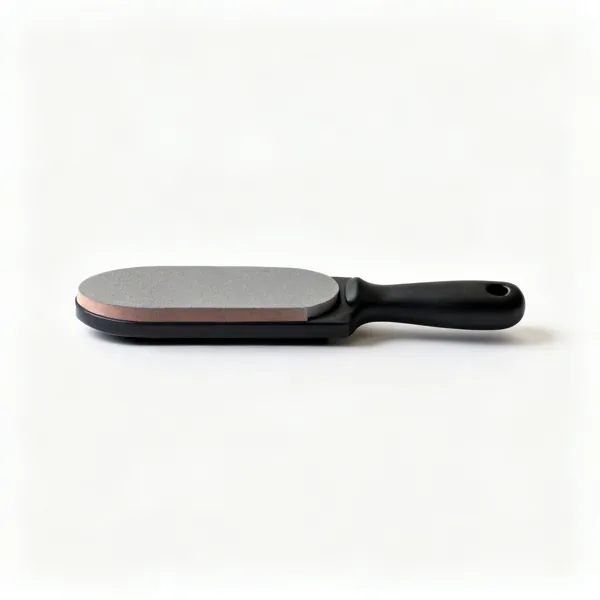 An oval sharpening stone for field use
