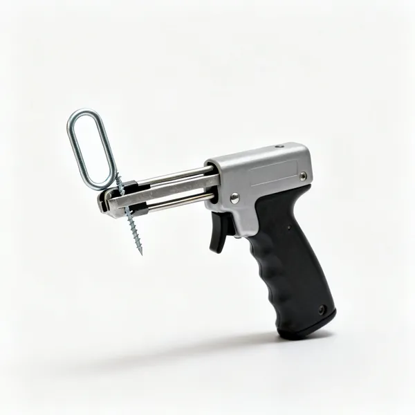 A fencing staple driver tool holding a U-shaped staple