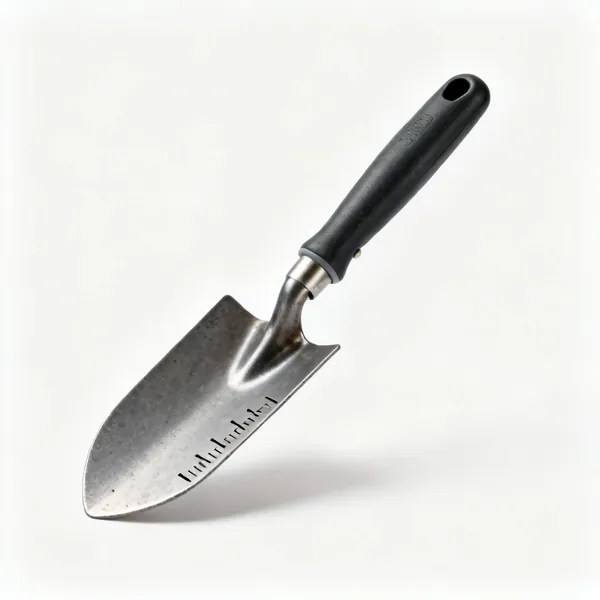 Transplanter: A narrow transplanting trowel with depth markings on the blade