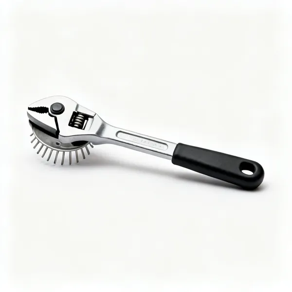 A ratchet wire strainer with a handle and gripping jaws