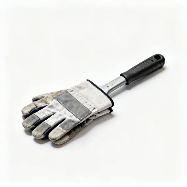 A pair of heavy-duty work gloves with reinforced palms