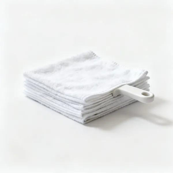 Lint free cloths: A stack of lint free cotton cloths