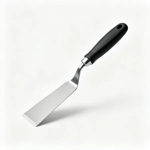 A stiff putty knife