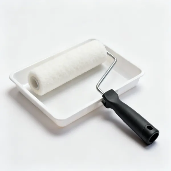 Fine foam roller: A fine foam paint roller and tray